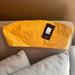 Yellow Strapless Top & Skirt Set